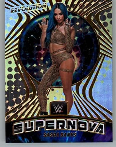 2022 Panini Devrimi WWE Süpernova 10 Sasha Banks Güreş Ticaret Kartı