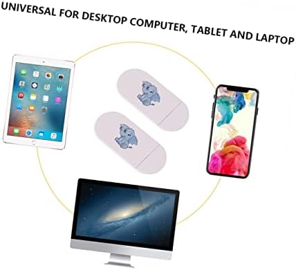 Mobestech 4 adet Plastik Dizüstü Desen Deklanşör Dizüstü Fil Yaratıcı Tablet Renk Lens Sticker Tasarım Koruyucu Kaymak