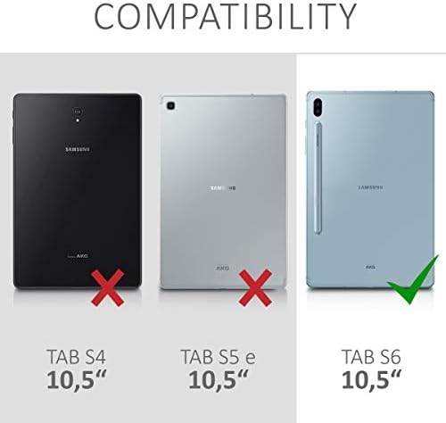 kwmobile TPU Silikon Kılıf Samsung Galaxy Tab S6 ile Uyumlu-Kılıf Yumuşak Esnek Koruyucu Kapak-Bicolor Koyu Pembe