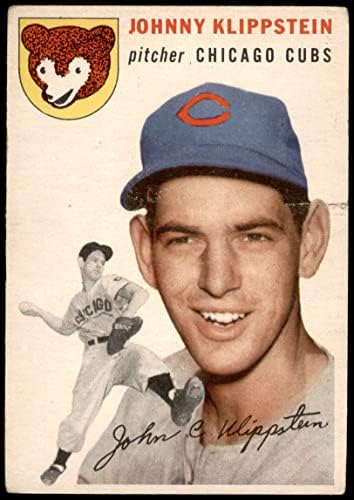 1954 Topps 31 WHT Johnny Klippstein Chicago Cubs (Beyzbol Kartı) (Beyaz Arka) GD + Cubs