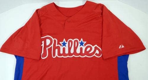 2007-10 Philadelphia Phillies Miller 31 Oyun Kullanılmış Kırmızı Forma BP ST DP13123 - Oyun Kullanılmış MLB Formaları