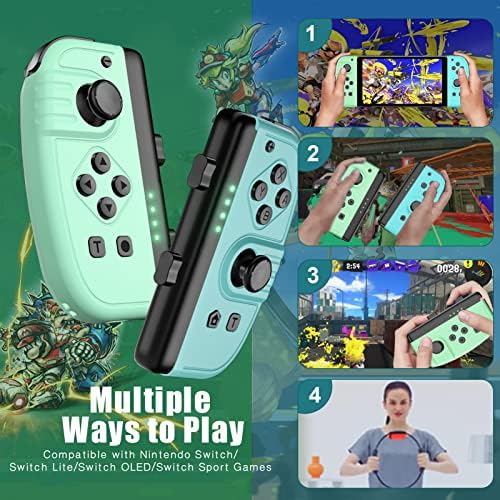 Nintendo Switch için 26Ft Kablosuz Joy Cons, Switch Sporları için Yedek Joycon Denetleyici, Nintendo Switch/Lite/OLED/Ring