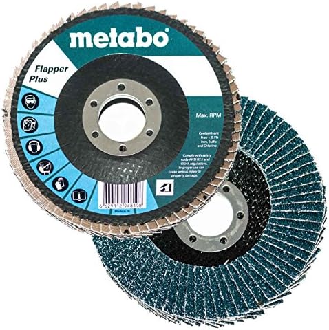 Metabo 629481000 4.5 x 7/8 Sineklik Artı Aşındırıcılar Flap Diskler 40 Kum, 10 paket