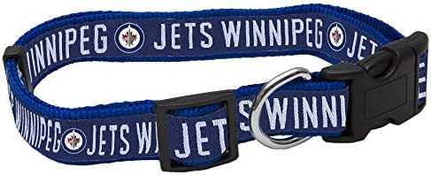 Evcil Hayvanlar İlk NHL Winnipeg Jets Köpekler ve Kediler için Yaka, Orta. - Ayarlanabilir, Sevimli ve Şık! Nihai