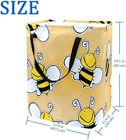 Arılar Böcek Desen Baskı Katlanabilir çamaşır sepeti, 60L Su Geçirmez çamaşır sepetleri Çamaşır Kutusu Giysi Oyuncak