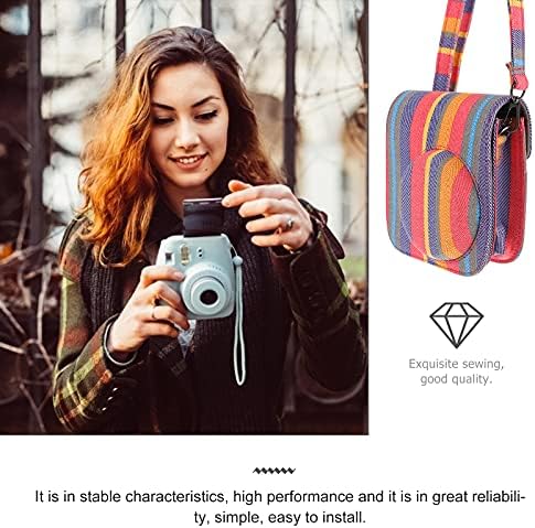 Anında Kamera Çantası kanvas Çanta çanta ile Uyumlu FujiFilm Mini 8 9 Torba Paketi Dekor Günlük Elbise