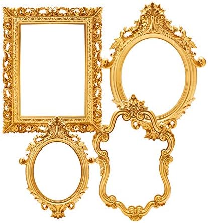 Homeford Plastik Royal Barok Çerçeveler, Altın, Çeşitli Boyutlar, 4 Parça