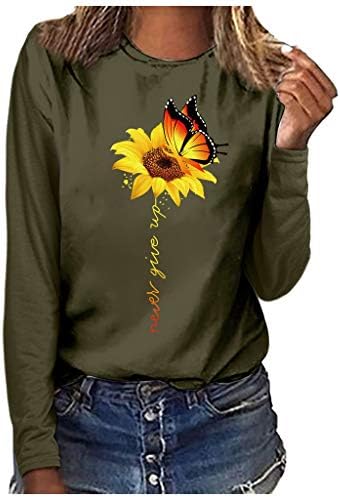Bayan Üstleri Şık Rahat, uzun Shacket Ceket Kadın 3/4 Kollu Ucuz Aktif Kawaii T Shirt Crewneck Cepler ile Tops Vintage