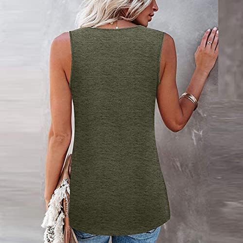Kadın Zarif Flowy Tankı Üstleri-Dantel Kolsuz Bluz Flowy Yuvarlak Boyun Tee Rahat Pilili Üstleri Egzersiz T Shirt