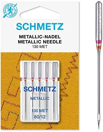 25 Schmetz Metalik Dikiş Makinesi İğneleri 130 MET Boyut 80/12