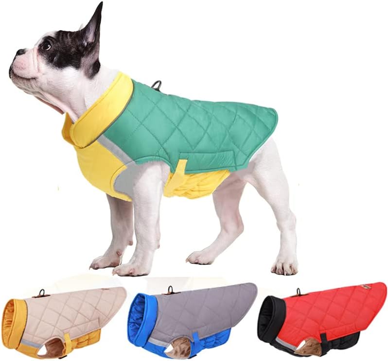 Su geçirmez Büyük Köpek Giysileri Kış Sıcak Büyük Ceket Yansıtıcı Yelek Giyim Orta Büyük Köpekler için Fransız Bulldog