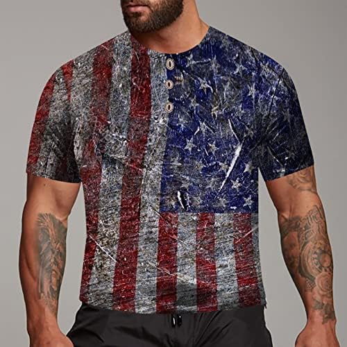 Bmısegm Yaz Erkek Elbise Gömlek erkek Amerikan Bayrağı Vatansever Kısa Kollu Bağımsızlık Günü T Shirt Erkek Kaplumbağa