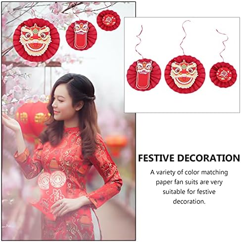VİCASKY Yeni Yıl Asılı Etiketleri Dekorasyon Çin Dans Aslan Çelenk Dilek Ağacı Nimet Çelenk Kolye Süslemeler Bahar