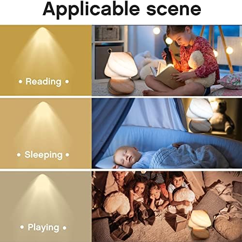 CHAOMİC Mantar yatak odası için lamba, saydam Cam masa lambaları Mantar Gece Lambası 3 Renk ile Estetik Lamba doğum