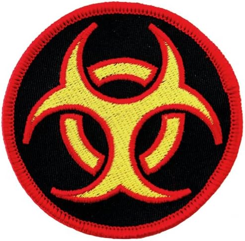 Biyolojik tehlike Sembolü İşlemeli Yama Demir-On Tehlike Sembolü Zombi Yeşil Logo