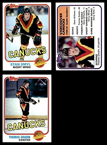 1981-82 Topps Vancouver Canucks Takım Seti Vancouver Canucks (Set) NM Canucks