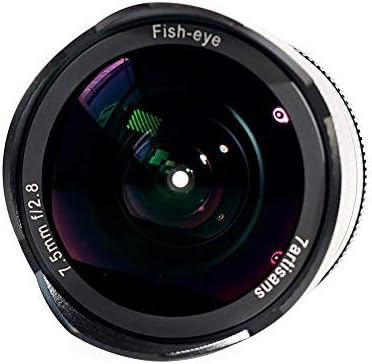 7 Artisans 7.5 mm F2.8 II Ultra Geniş Açı Balıkgözü APS-C Manuel Sabit Lens Sony E Dağı Kamera Siyah…