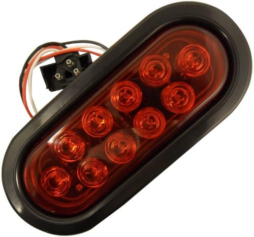 Autosmart KL-35100RK kırmızı Oval mühürlü LED dönüş sinyali ve park lambası kiti ile ışık, Grommet ve fiş