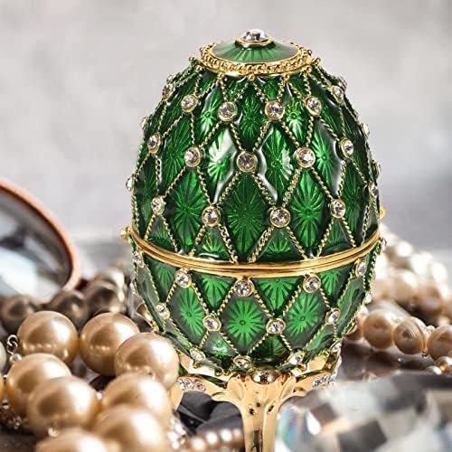 Zerodeko paskalya yumurtası Biblo Kutusu Menteşeli Faberge Yumurta Emaye Mücevher Kutusu paskalya dekorasyonu Klasik