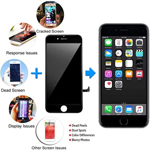 ıphone 8 için Artı Ekran Değiştirme Siyah 5.5 İnç, Dıykıtpl 3D Dokunmatik LCD sayısallaştırıcı Ekran iPhone 8 için