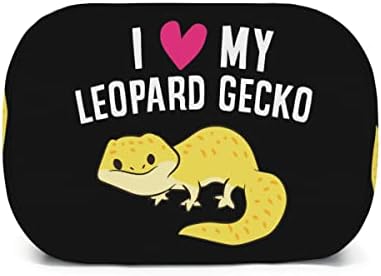 Vderxcok Ben Aşk Benim Leopar Gecko Yalıtımlı Öğle Yemeği kutusu Taşınabilir Termal Soğutucu Tote Çanta ile Ön Cep