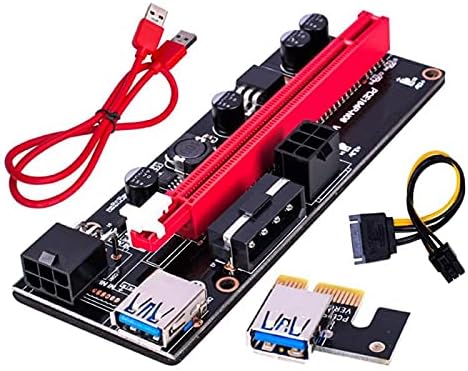 Konnektörler PCI-E Yükseltici Kart PCIE PCI E PCI-E Genişletici USB 3.0 SATA 6Pin Molex Adaptör Kablosu Madencilik