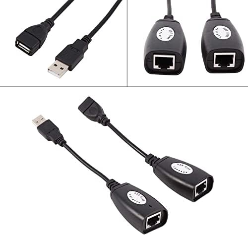 GOWENİC USB RJ45 Adaptörü, USB 2.0 (Erkek / Kadın) RJ45 Ethernet Uzatma Kablosu, genişletici Ağ Adaptörü Kablosu