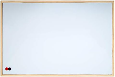 Ofis İşleri Mıknatıslı Mangetik Kuru Silme Ahşap Beyaz Tahta, 12 x 18 inç, Beyaz