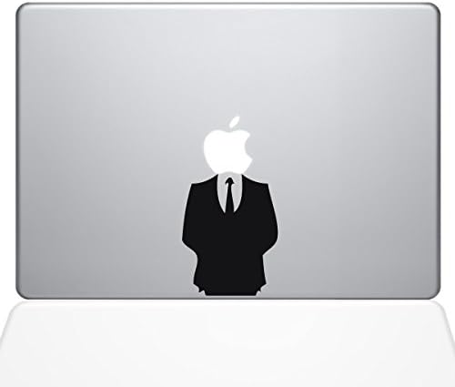 Çıkartma Gurusu Takım Elbiseli Adam MacBook Çıkartması Vinil Çıkartma-13 MacBook Air-Siyah (1121-MAC-13A-BLA)