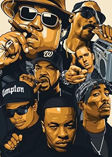 EGEN Snoop Rapçiler Şarkıcı Buz Müzik Poster Duvar Sanat Baskı, 11x17( 28x43 cm)