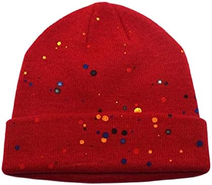MIASHUI Kayak Şapka Erkekler Örme Şapka Kalın Yumuşak Sıcak Kalın Şapka Kaputsuz Hem Erkekler hem de Kadınlar için