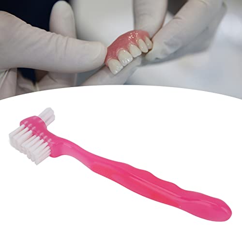Protez Fırçası Diş Fırçası, Çift Taraflı Yaşlı Protez Temizleme Fırçası, Taşınabilir Plak Kir Temizleme Yanlış Diş