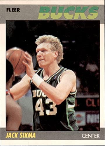 1987 Fleer 100 Jack Sikma Milwaukee Bucks (Basketbol Kartı) NM / MT Bucks Illinois Wesleyan Üniversitesi