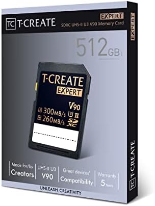 TEAMGROUP T-Create Uzman 512 GB SD Kart UHS-II SDXC U3 V90 Okuma Hızı 300 mb/s'ye kadar, 8 K ve 4 K Videografiyi