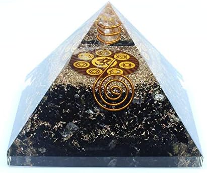 Aadhya Sağlık Reiki Kristal Siyah Turmalin Urja Yantra Piramit Kristal Çakra şifa taşı Pozitif Enerji ve Sağlık Şifa