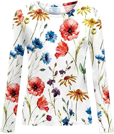 Sonbahar Yaz pamuklu bluz Kadın 2023 uzun kollu giyim Ekip Boyun Grafik Salonu Üst Gömlek Kadınlar için FA FA