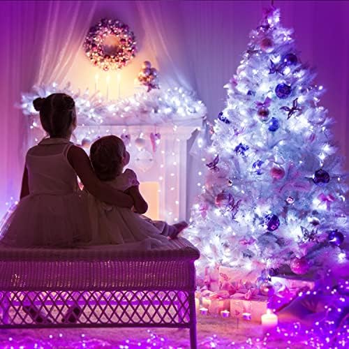 100 LED soğuk beyaz Noel dize ışıkları seti, 26.9 Ft Beyaz tel Kapalı Dış Mekan Kullanımı Paskalya Düğünü için tatil