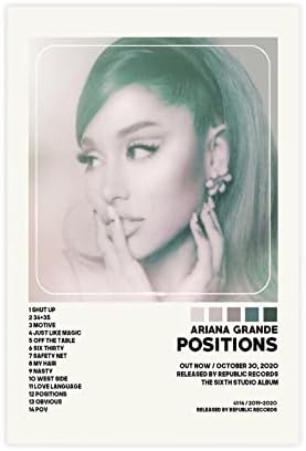 Ariana Poster Grande Poster Positionen Albüm Kapağı Posteri Tuval Poster yatak odası dekoru Spor Manzara Ofis Odası