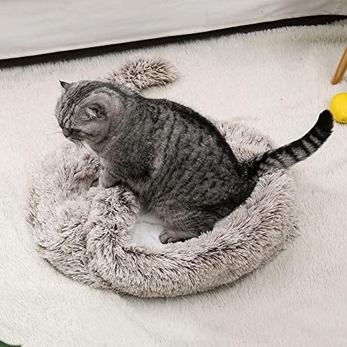 elegantstunning Kedi Yatak Pet Peluş Uyku Tulumu Sıcak Mağara Makinesi Yıkanabilir Pet Yatak Hideout Evi Küçük Orta