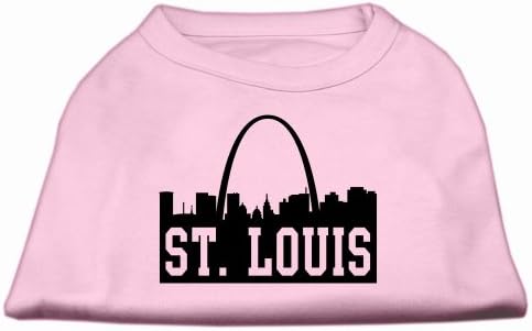 St Louis Skyline Serigrafi Gömlek Açık Pembe XXL (18)