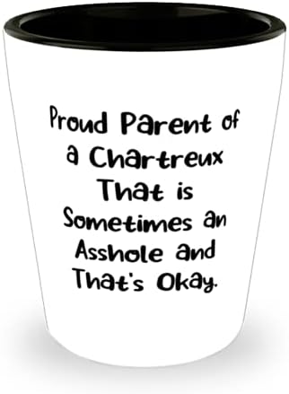 Chartreux Cat Shot Glass'a ilham verin, Bir Chartreux'un Gururlu Ebeveyni, Kedi Severler için, Arkadaşlardan Hediye,