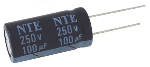 NTE Elektronik VHT2. 2M350 Serisi VHT Alüminyum elektrolitik kondansatör, Radyal Kurşun, 105 Derece Maksimum Sıcaklık,