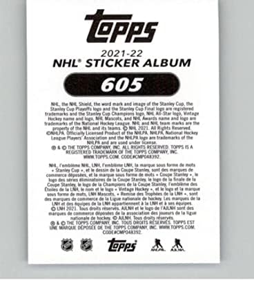 2021-22 Topps Çıkartmalar 605 Igor Shesterkin Folyo NM RC Çaylak New York Rangers NHL Hokeyi (Mini Boy) etiket