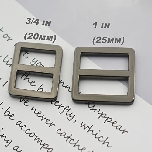 Bytiyar 10 Adet Alaşım Metal Düz Slayt Toka Çift Ayarlanabilir TriGlide Kaleci Düğmeleri Bağlantı Elemanları Dikiş