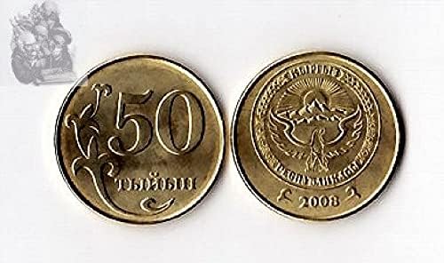 Asya Yeni Kırgızistan 50 Sonsuz 2008 Baskı Yabancı Para Sikke Koleksiyonu
