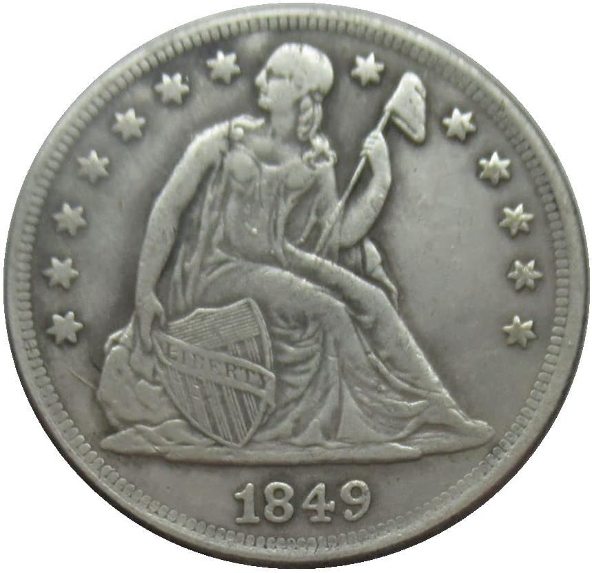 ABD $1 Bayrak 1849 Gümüş Kaplama Çoğaltma hatıra parası