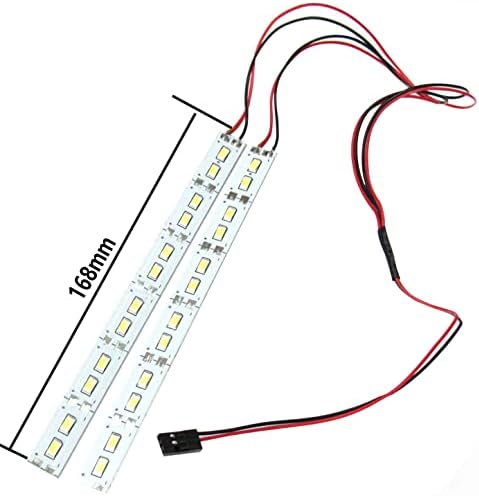 ShareGoo 24 LEDs şasi ışık alüminyum RC LED şerit 6 V ile uyumlu 1/10 1/8 HPS HPI Redcat Traxxas RC araba paletli