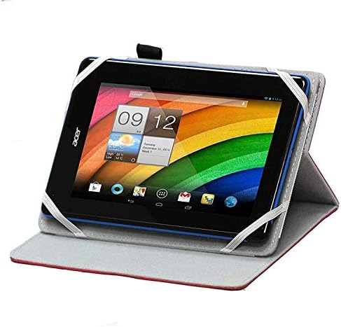 Navitech Mor Suni Deri Kılıf Kapak ile Uyumlu Winsing LA133 10.1 Tablet