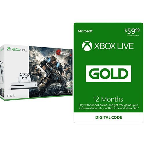 Xbox One S 1 TB Konsolu - Gears of War 4 Sürümü + Xbox Live 12 Aylık Altın Üyelik Paketi