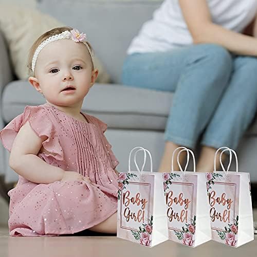 12 ADET Bebek Duş Parti hediye keseleri Bebek Kız Parti İyilik Pembe Bebek Duş Süslemeleri Kızlar için, Tedavi Çantası